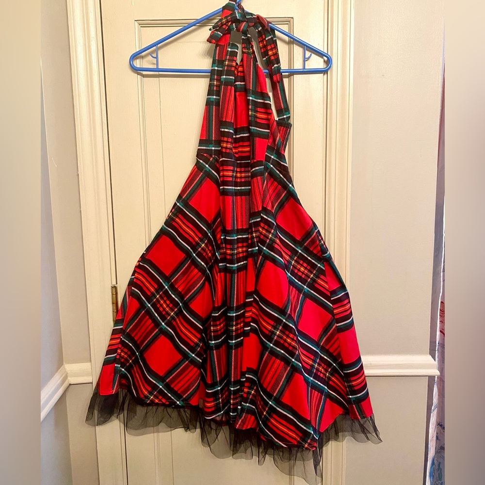 Plaid Retro Rocksbilly Style Dress
